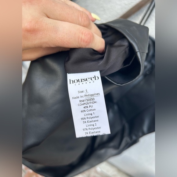 HOUSE OF CB 'Luanne' Black Vegan Leather Corset Midi Dress - Picture 8 of 13